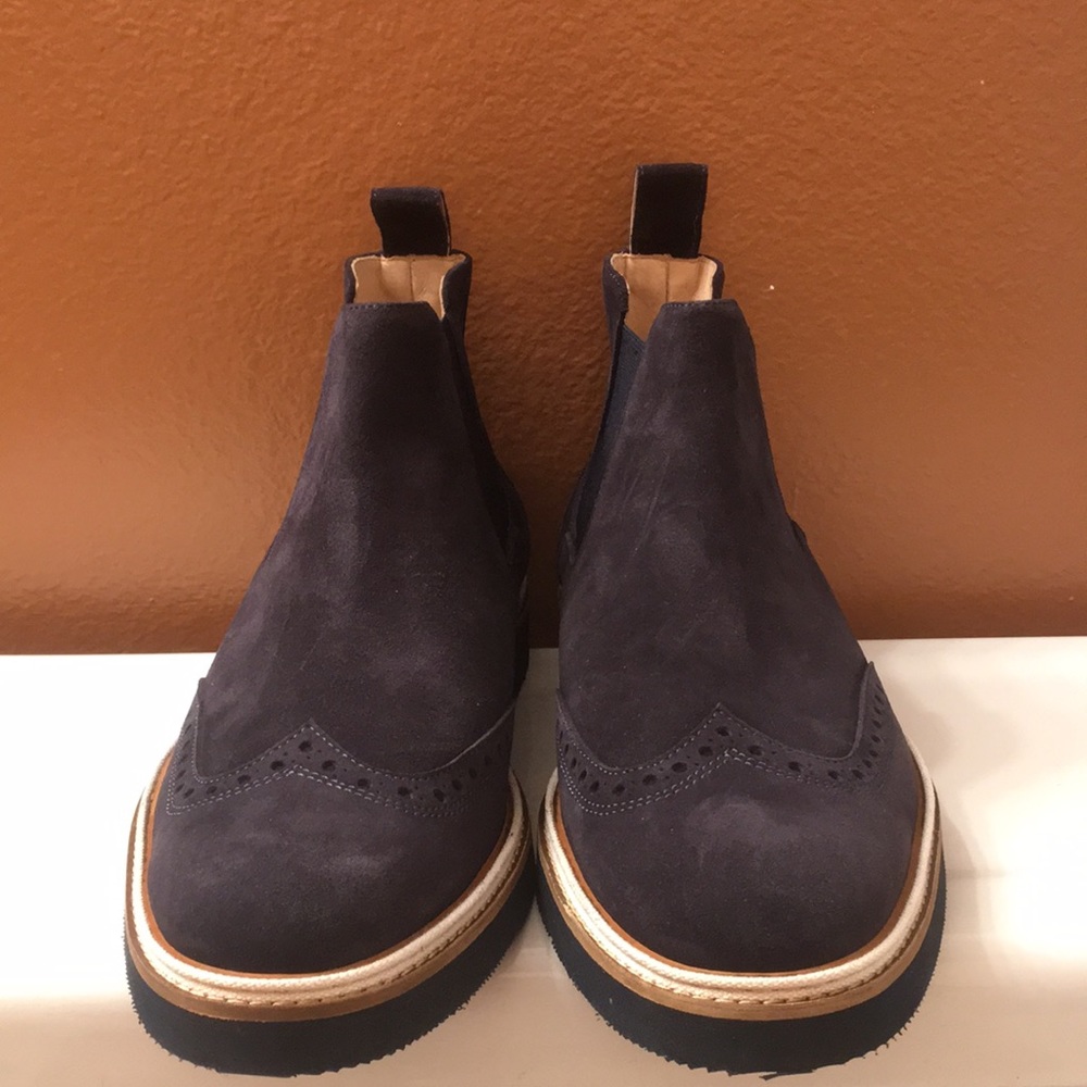NWT Men’s Bugatchi Navy Blue Boot Sz. 10